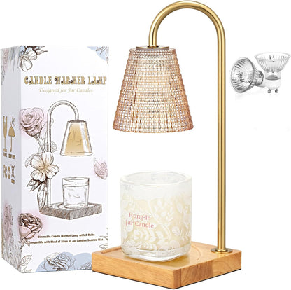 Hong-in Candle Warmer Lamp with Timer, House Warming Gifts New Home Decor | Dimmable & Adjustable Height, Electric Wax Warmer for Scented Wax Jar Candles,Gifts for Women Mom Sister