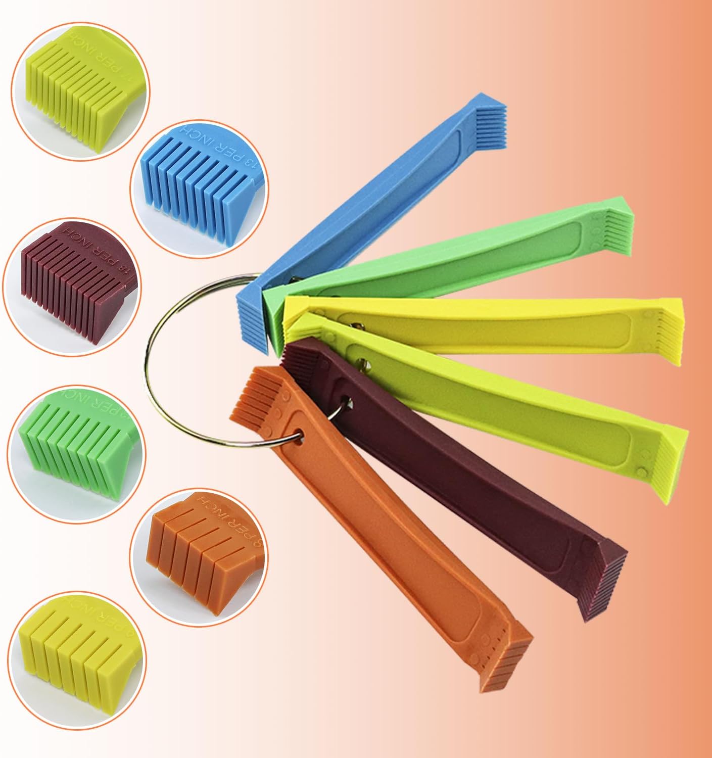 Cenipar 2PCS Air Conditioner Condenser Fin Comb Set Include FCR6 Fin Comb and Stainless Radiator Fin Comb Compatible with Air Conditioner HVAC Fin Comb Straightener