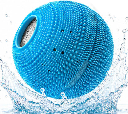 Reusable Laundry Ball for Washing Machine, Reusable Silicone Scrubber with Built-in Filter, Captures Pet Hair, Lint & Dirt, Helps Reduce Tangling, Fabric Safe, 1 Pack(Blue)