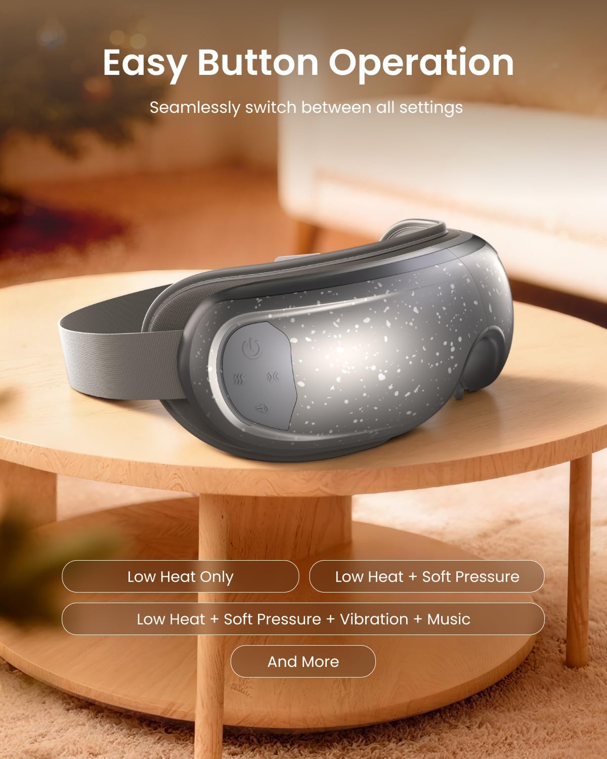 RENPHO Eyeris 3 Eye Massager with Heat and Cooling, Massaging Eye Mask | Voice Control, Vibration & Compression Massager for Dry Eyes & Head Tension, FSA Eligible HSA, Gifts for Women & Men