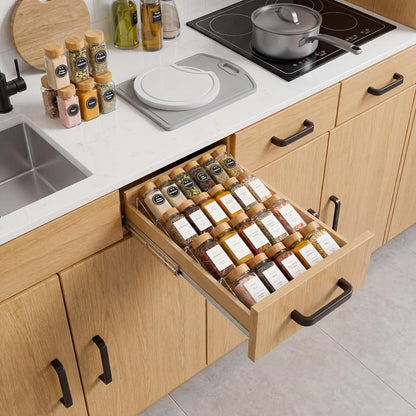 4 Pack Adjustable Spice Rack for Drawer - 9" to 17.7" Expandable Spice Drawer Organizer 4 Tier Acrylic Seasoning Organizer Rack,Clear Spice Rack Tray for Spices,Condiment,Nail Polish and Jar (4)