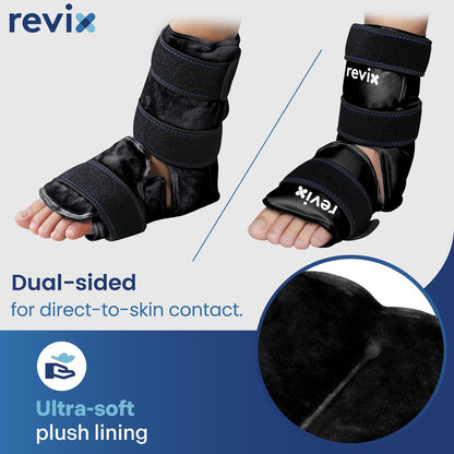 REVIX Ankle Ice Pack Wrap, Reusable Gel Ice Pack for Foot Pain Relief
