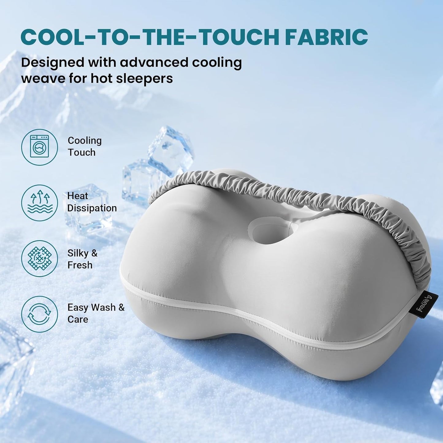Knee Pillow for Side Sleepers - Smooth Spine Alignment Pillow, Memory Foam Knee Pillows for Back Hip Pain, Spine Aligning, Sciatica, Surgery Recovery, Pregnancy