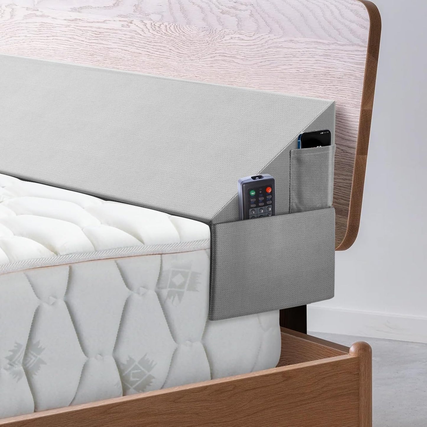 Krightlink Bed Wedge Pillow for Headboard Gap Filler Twin Size | Mattress Gap Filler(0-8") Bed Wedge Between for Your Headboards and Mattress Triangle Foam Bloster Pillow Wedge