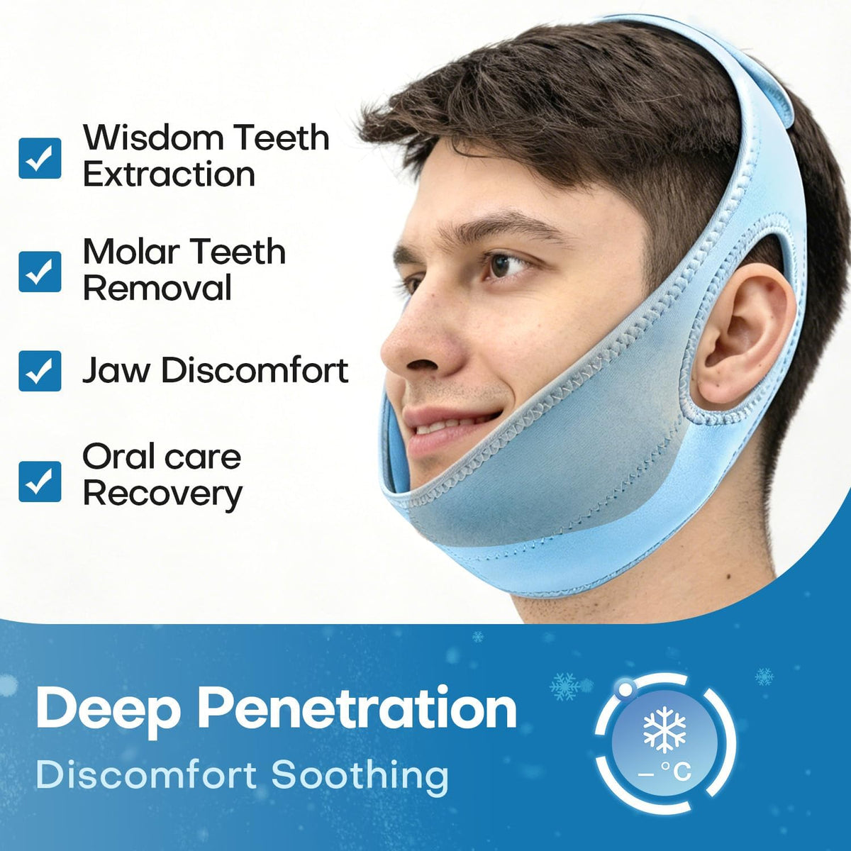 ZNÖCUETÖD 4 Packs Small Gel Ice Packs for Injuries Reusable Compatible with Wisdom Teeth Ice Pack Head Jaw Face Wrap Oral Dental Surgery Recovery