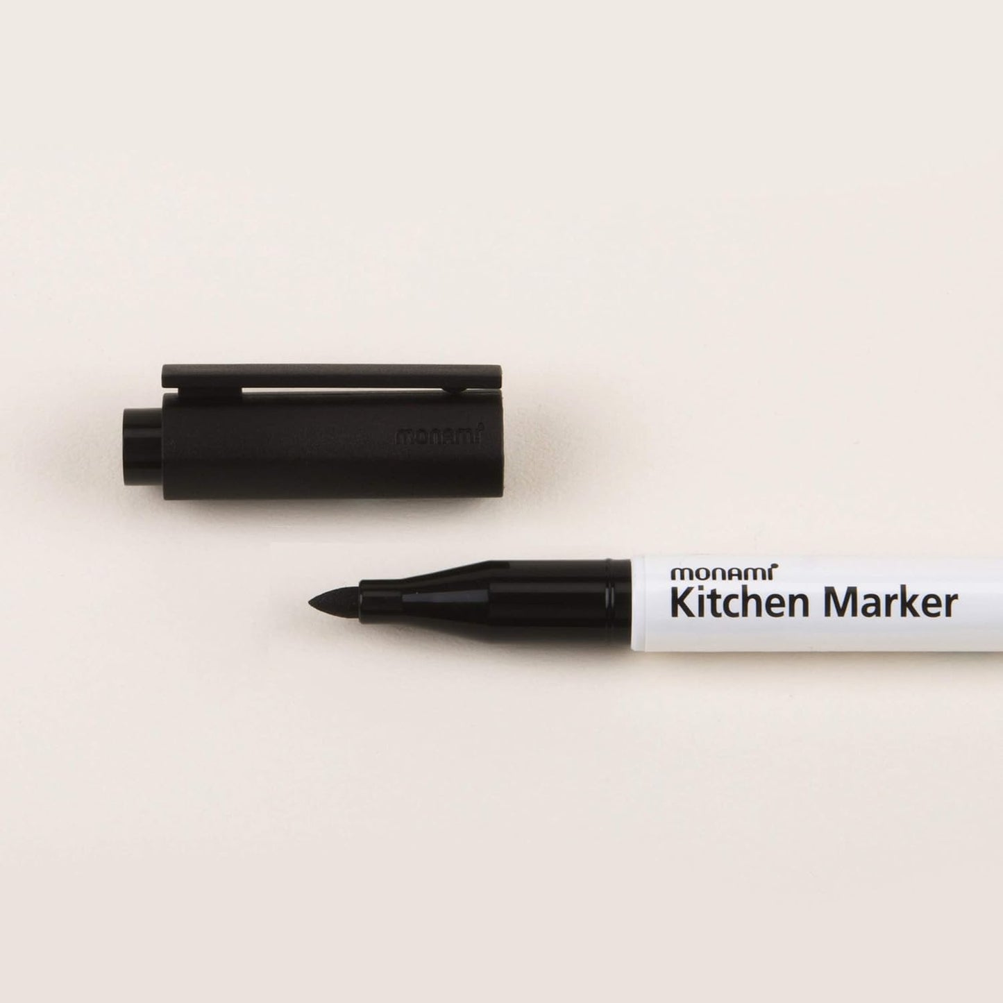MONAMI Kitchen Marker 420, Fine Tip (1.2mm), Permanent Marker for Plastic Freezer Bags, Food Storage Containers, Ziploc, Erasable with Dish Detergent, Black, 1pc