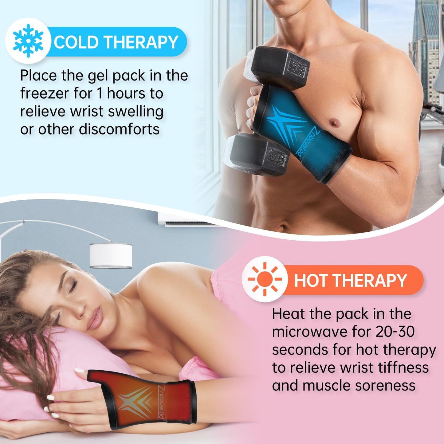 Neck Ice Pack Wrap Reusable Gel Ice Packs for Cervical Injuries Pain Relief, Flexible Cold Hot Compress Therapy for Shoulder Swelling, Bruises, Stiff Neck, Migraine, Surgery Recovery Gift Women Men