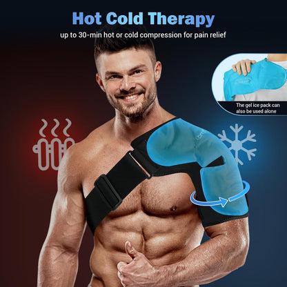 Comfytemp Shoulder Ice Pack Wrap, Shoulder Brace Rotator Cuff Cold Therapy