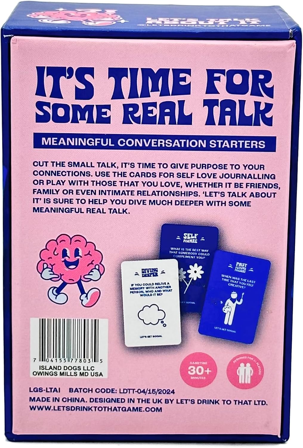 Island Dogs Let's Get Social - Let's Talk About It Card Game | Fun Party & Family Activity | Conversation Starter for Teens & Adults | 120 Cards for Meaningful Connections | 120 conversation-starter cards; family game night games, party icebreaker, and