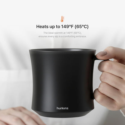 Smug Mug Warmer V2 | Premium Temperature Control Mug & Heating Base | 55 °C (131 °F) Smart Warming | 1-Year Replacement Warranty | Gift Ready Packaging | USB-C Charger (Grande Black)