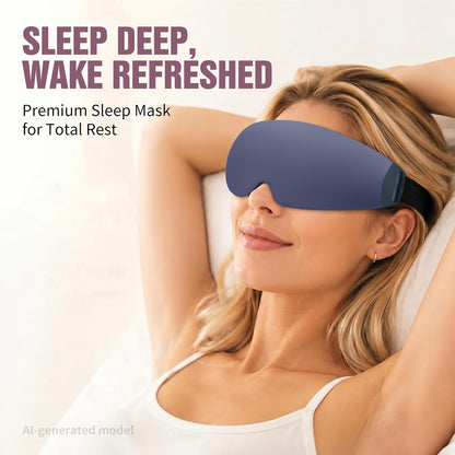 Sleep Mask 3D Contoured Memory Foam Eye Mask, Zero Pressure Light Blocking, Adjustable Breathable for Side Sleepers & Travel，Moonlit Lavender