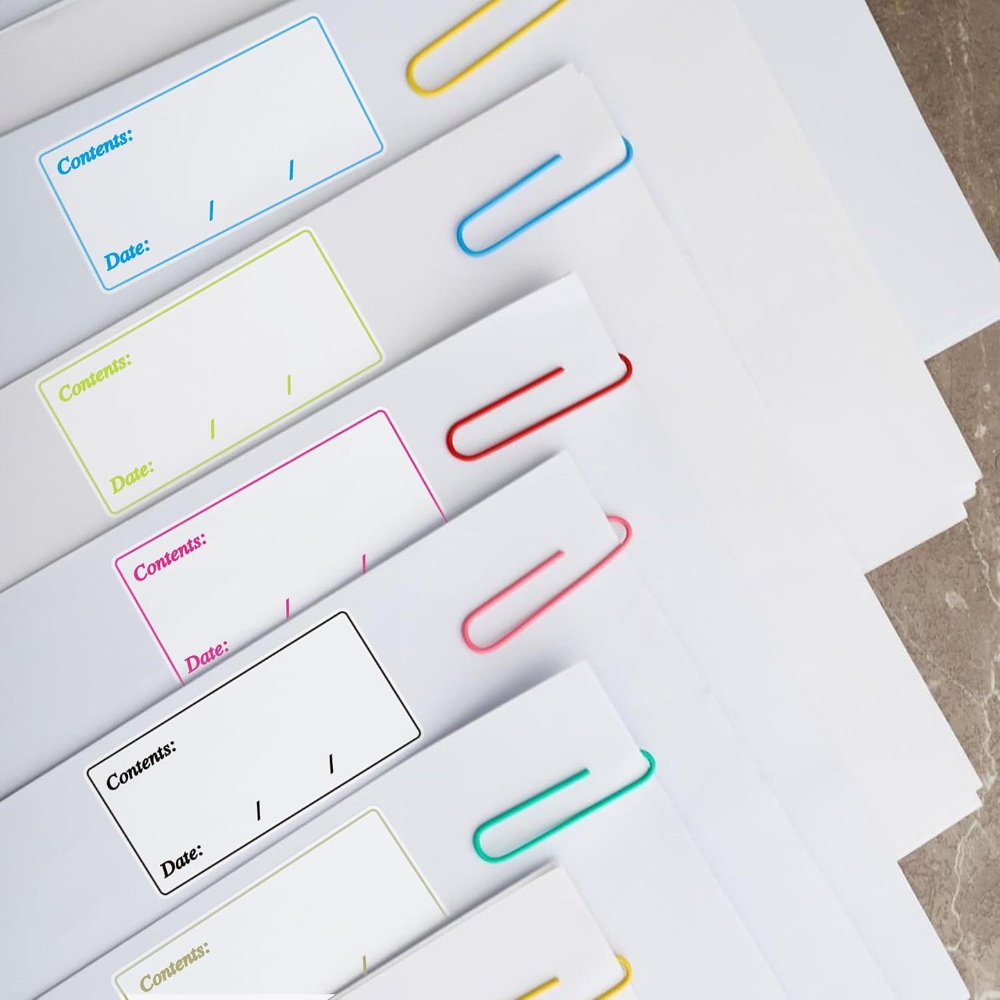 Hybsk Removable Freezer Labels Easy Peel Off - Frozen Food Storage Labels that Leave No Sticky Residue After Use (Type 1)
