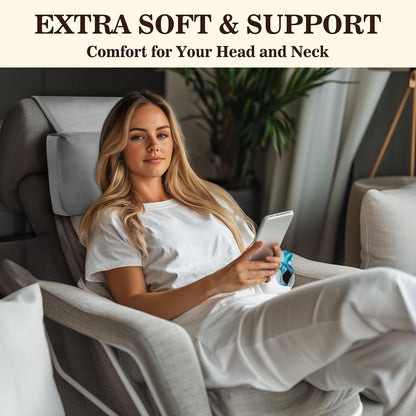 Recliner Headrest Pillow, Adjustable Comfort Neck & Head Support Pillow