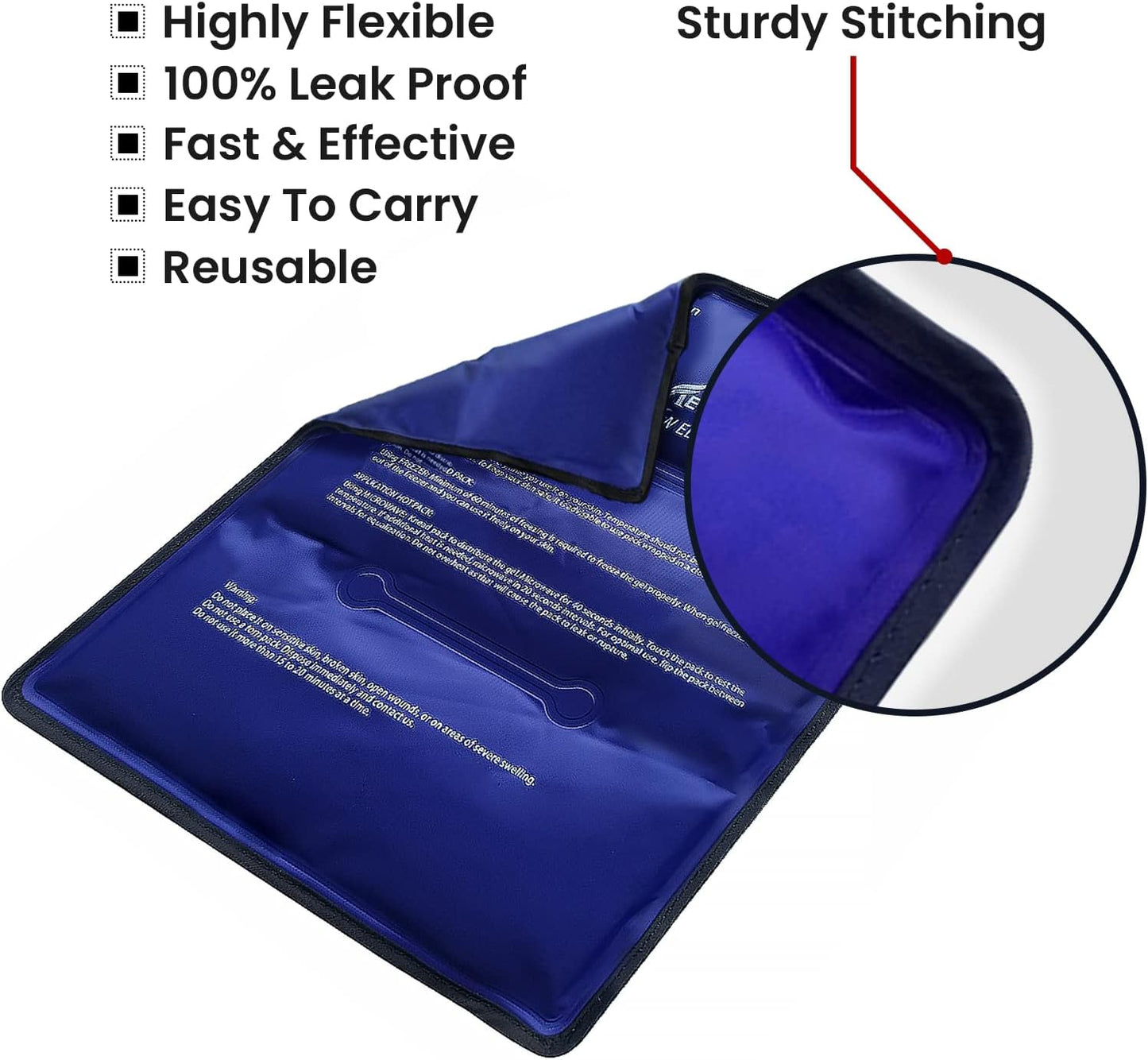 Medvice Knee Ice Pack Wrap with Cold Compression for Pain Relief, Swelling | Knee Replacement Surgery, Arthritis & Injury Recovery, Adjustable Straps, Gel Ice Packs for Meniscus Tear & ACL Blue