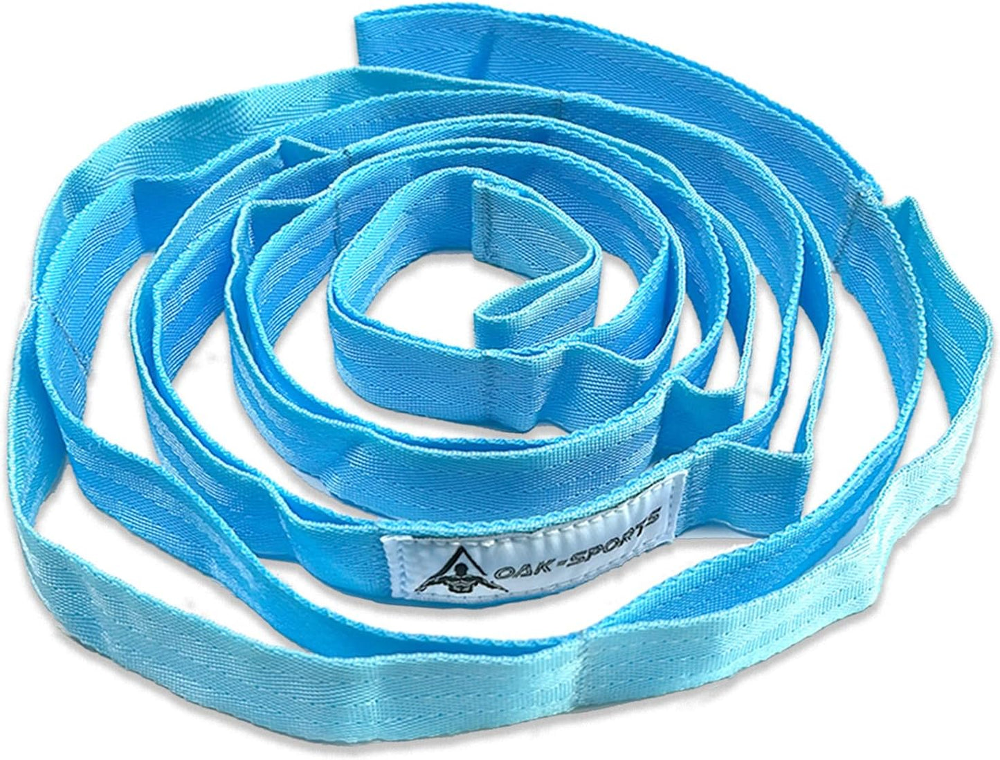 Stretching Strap Yoga Strap with Loops for Physical Therapy, Non-Elastic | 10 Loops, 75 inches length, Multi-Color Selection for Yoga Strap for Stretching, Pilates, Dance and Gymnastics