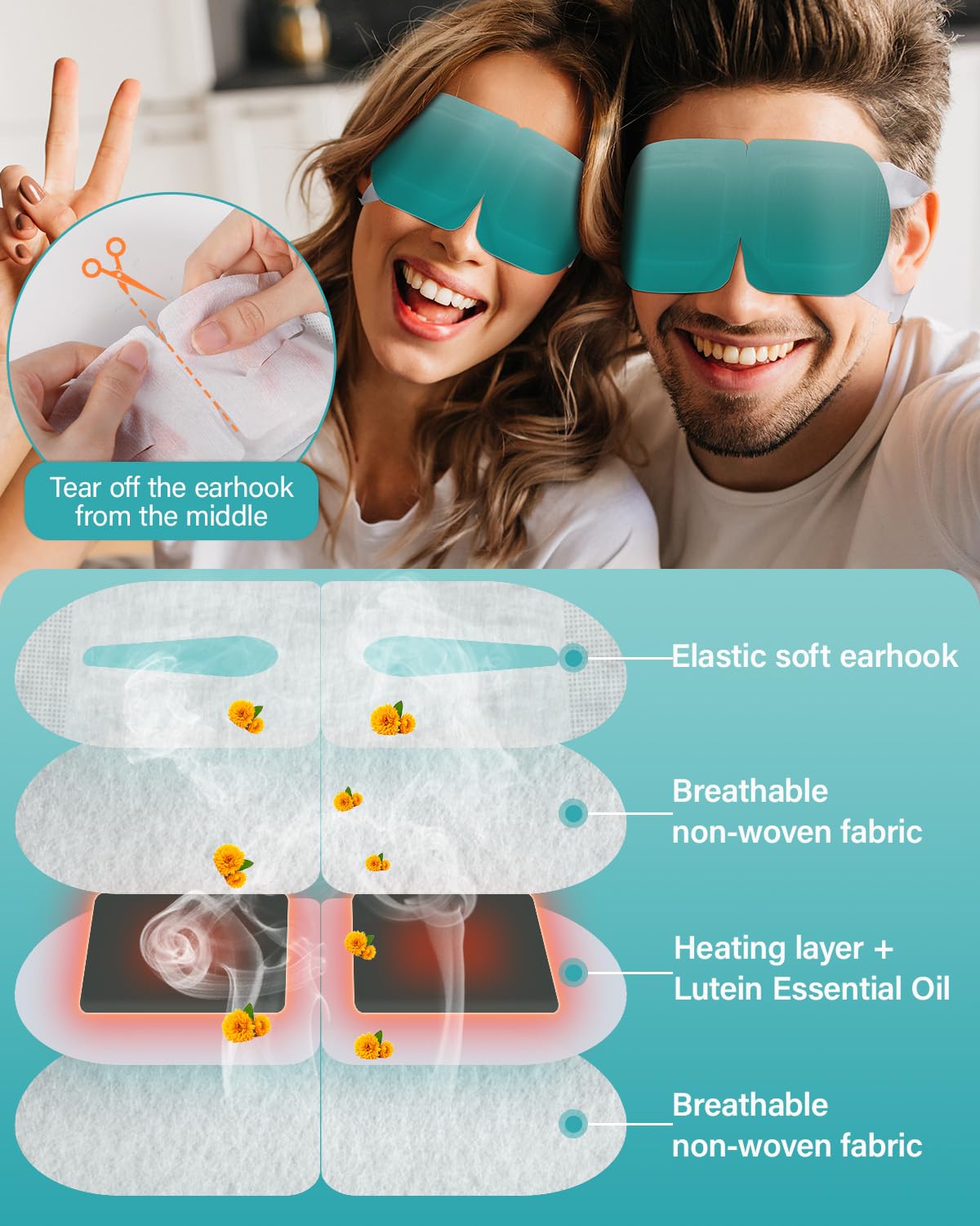 16 Packs Steam Eye Mask,Warm Eye Compress for Dry Eyes Sleep Mask,Hot Auto Heated Eye Masks Relaxing Items for Women Moist Heat for Eyes Soothing Eye Fatigue,Disposable EyeMask for SPA Essentials