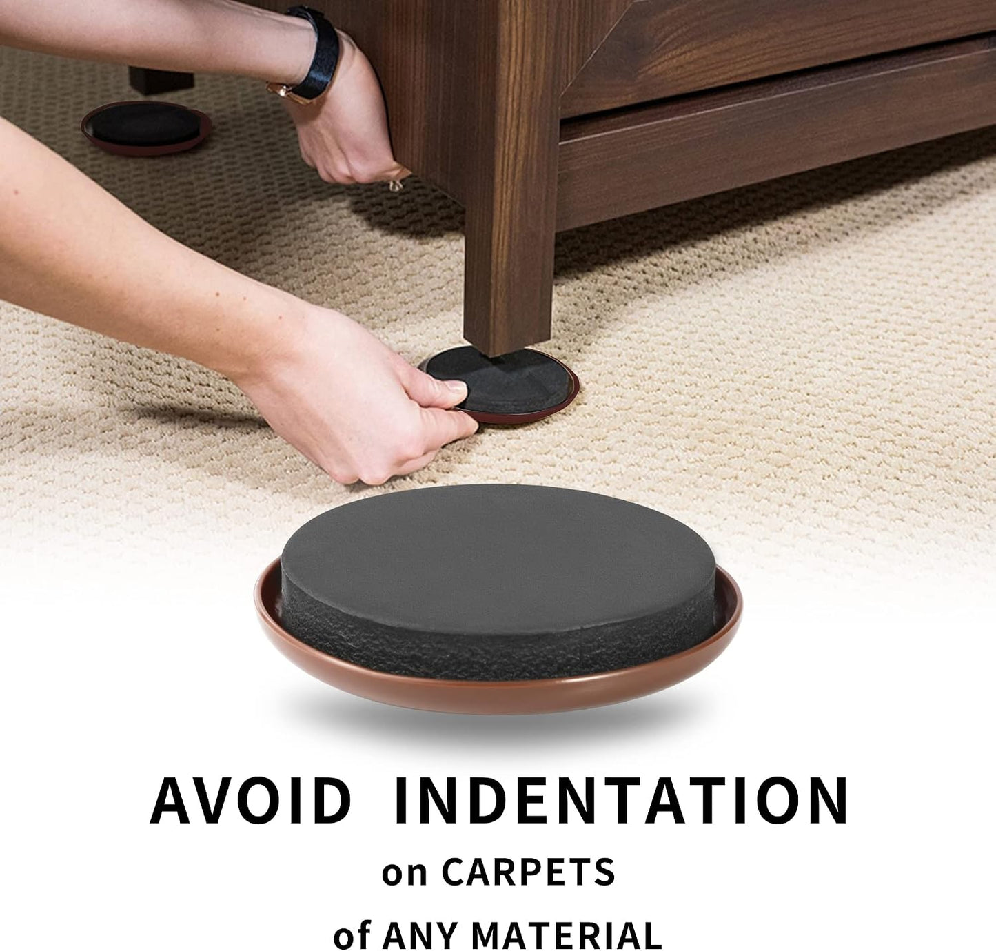 Furniture Sliders, 20pcs-3 1/2” Furniture Sliders for Carpet, Furniture Pads Hardwoods Floors, Heavy Duty Furniture Movers Sliders, Reusable Furniture Moving Pads, Floor Protectors for Carpet