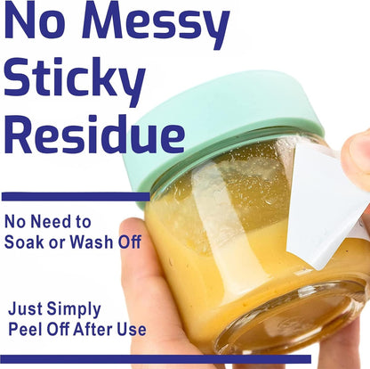 Hybsk 60 PCS Rectangle Removable Labels for Jars Containers Pantry Stickers- No Messy Residue After Use with Easy Write Surface (2 x 3 inch)