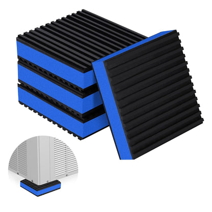 ToLanbbt 4 Pack Anti Vibration Pads for Washing Machine 4"x4", 7/8"T EVA Mechanical Damping Vibrating Sound Isolation Pad Rubber Isolator Mat for Compressor, Air Conditioner, Washer, Dryer, Treadmill