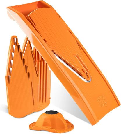 Börner Mandoline Slicer V1 (Basis Set) • V-Slicer with 2 Inserts & Fruit Holder • Adjustable Kitchen Slicer for Vegetables & Fruits • Vegetable Cutter • 3 Thickness Settings • Color: Red