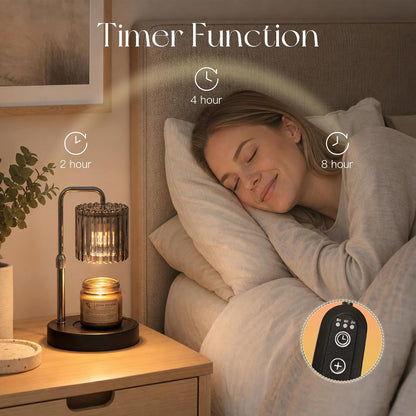 Candeldo Candle Warmer Lamp with Timer: Black Wax Melt Warmer