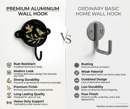 Aluminium Dog Paw Wall Hook for Wall Decor – Rustic Pet-Themed Coat Hook for Keys, Leashes, Towels, Hats & Bags – Decorative Heavy Duty Wall Mounted Hook for Entryway, Bathroom & Bedroom