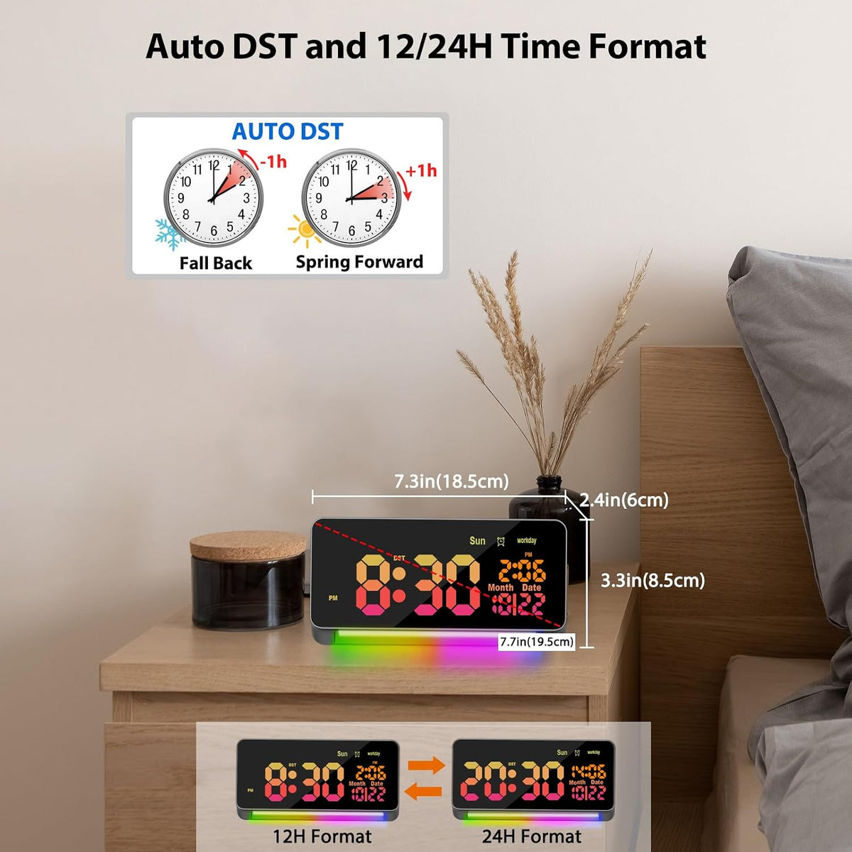 Samshow 120db Super Loud Alarm Clock for Heavy Sleepers Adults