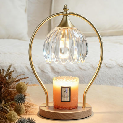 GOODBUY Candle Warmer Lamp with Timer Dimmable: Electric Candle Warmer Birthday Gifts for Women Mom - Candle Lamp Warmer House Warming Gifts New Home Decor - Wax Warmer for Jar Candles with 2 Bulbs