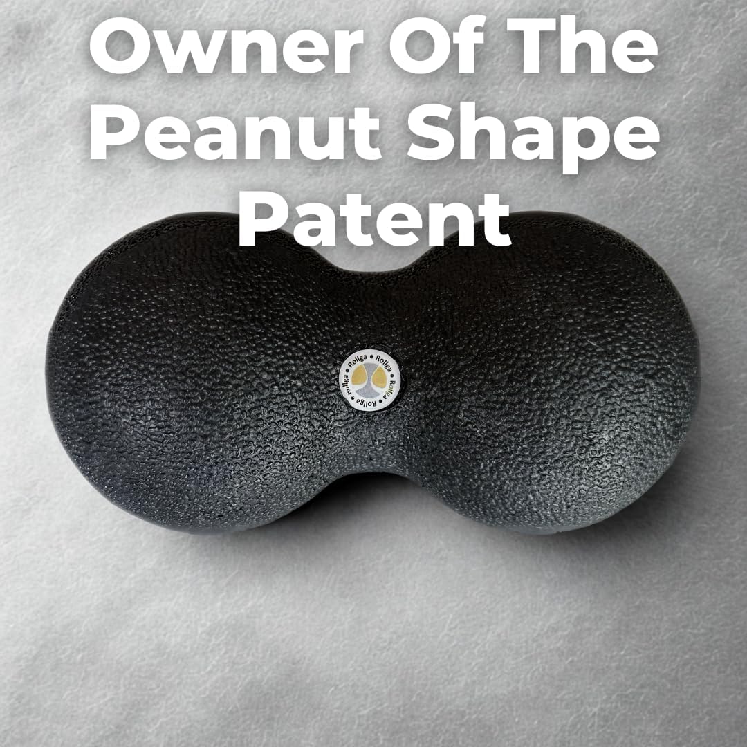 Peanut - The Better Peanut Ball Roller for Deep Tissue Massage, Mobility, Physical Therapy, Double Lacrosse Ball Massage, Back Pain, Myofascial Release, Muscle Knots, Suboccipital, & Acupoint