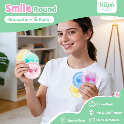 Hilph Kids Ice Packs for Boo Boos, 4 Gel Ice Packs for Injuries Reusable