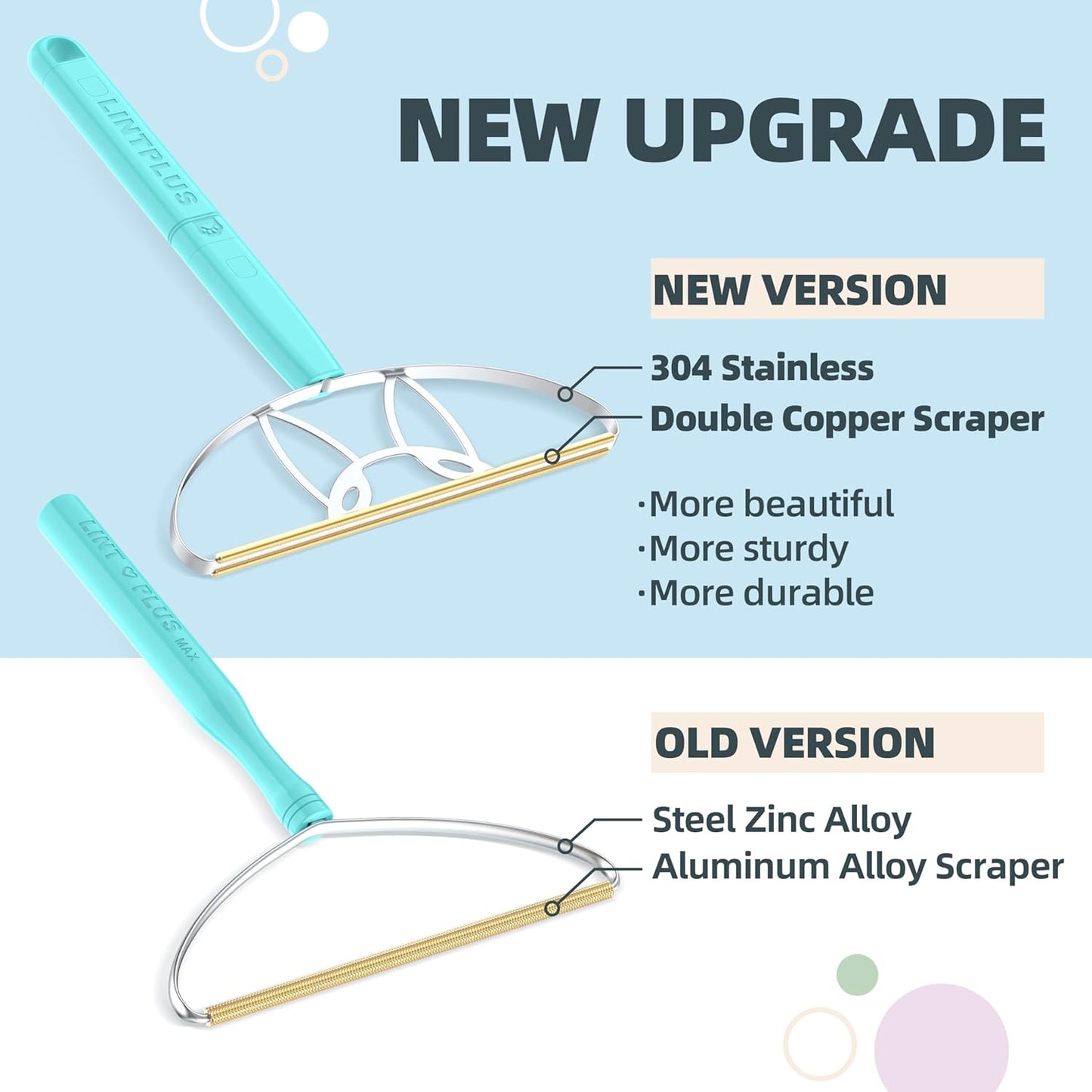 Deep Cleaner Pro Pet Hair Remover-Special Cat Hair Remover Multi Fabric Edge and Carpet Rake Scraper by LINTPLUS-Dog Hair Remover for Rugs,Couch & Pet Towers-Easy to Every Hair!