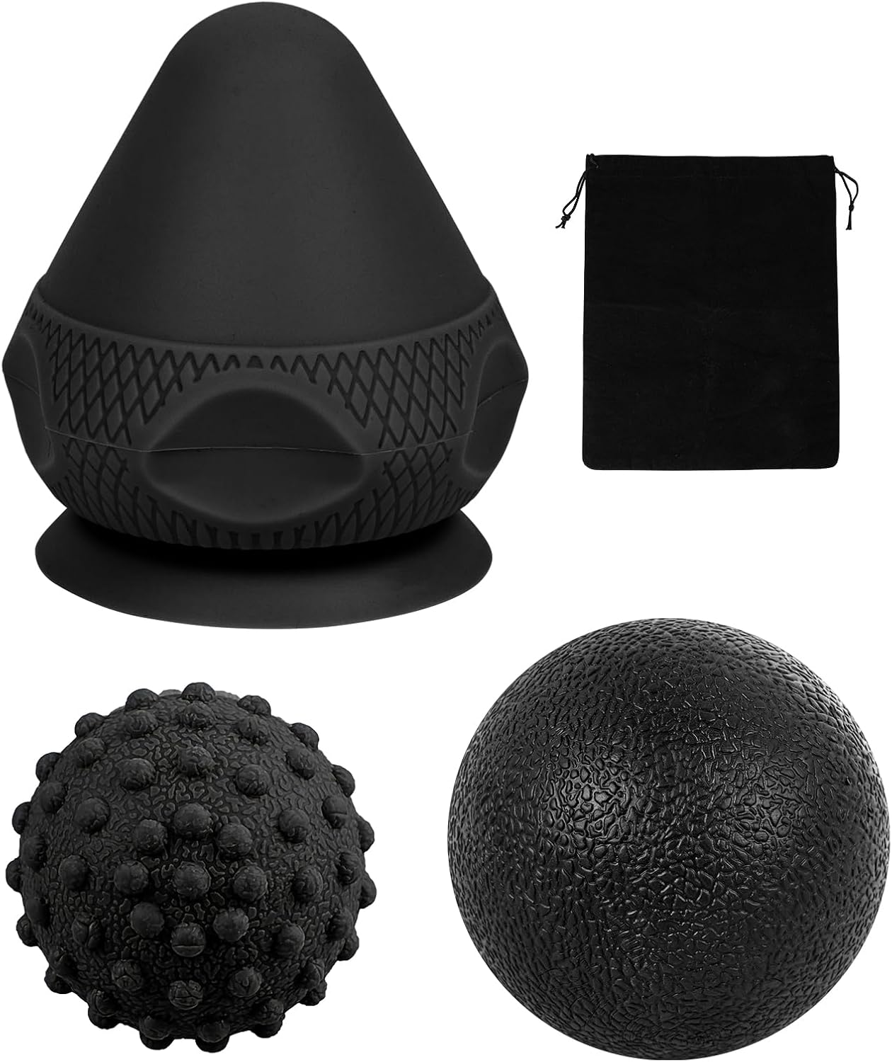 WOVTE Massage Lacrosse Ball Therapy for Sore Muscles Myofascial Release | Shoulders, Neck, Back, Foot, Body, Deep Tissue, Trigger Point, Muscle Knots, Yoga
