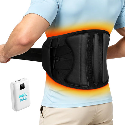 Cordless Heating Pad for Back Pain & Period Cramps, Portable Back Heating Pad Belt Heated Back Brace Rechargeable Wireless Support, 3 Heat & Auto Shut Off, Gifts for Father Dad Men Women