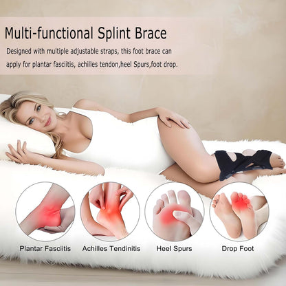 2026 Upgrade Plantar Fasciitis Night Splint for Men Women, Adjustable Achilles Tendonitis Brace Relief Foot Drop Brace for Sleeping, Heel Spur Calf Stretcher Dorsal Support Boot
