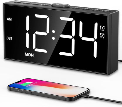 Vibrating Alarm Clock for Heavy Sleepers with Bed Shaker, 116dB Dual Alarms