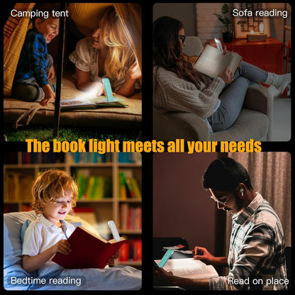 KunHe 10 Pack USB Rechargeable Book Light Bulk for Reading at Night in Bed LED Reading Lights with Clip for Kids & Adults Bulk Gift for Book Lovers