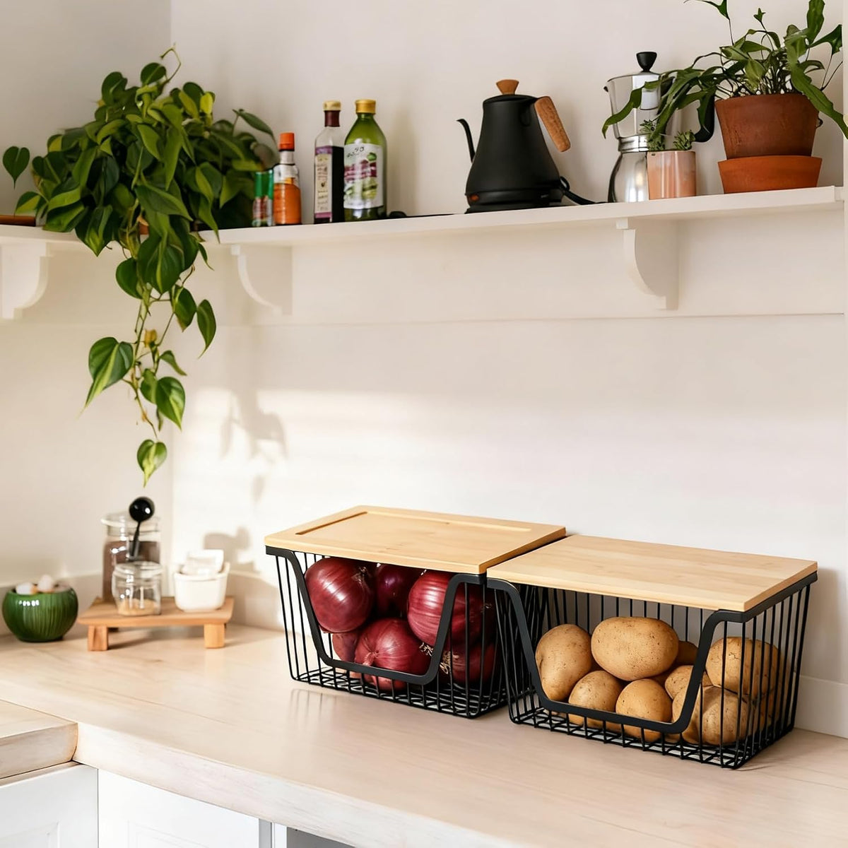 Pantry Organizers and Storage, Stackable Onion Potato Bins
