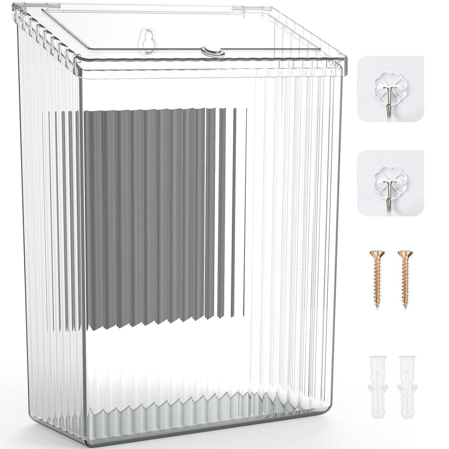 Sealegend Magnetic Trash Can with Lid, Space Saving Lint Bin Black | Wastebasket for Kitchen, Refrigerator, Cabinet, Bathroom & Laundry Room