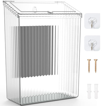 Sealegend Magnetic Trash Can with Lid, Space Saving Lint Bin Black | Wastebasket for Kitchen, Refrigerator, Cabinet, Bathroom & Laundry Room