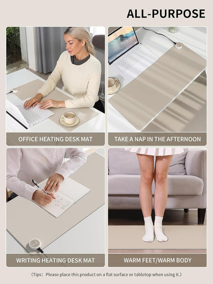 PAIDU Heated Mouse Pad Hand Warmers, Electric Warm Office Desk Mat