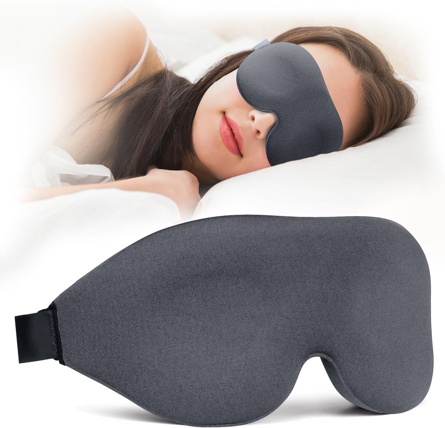 NEWVANGA Sleep Mask for Back and Side Sleeper, Travel Eye Cover, Blue | Block Out Light, 3D Night Blindfold, Zero Pressure Breathable, Lightweight Sleeping Eye Mask, Flight Naps shift Work Yoga