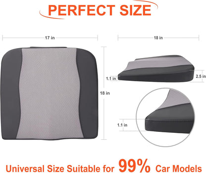 Lofty Aim Car Seat Cushion, Memory Foam Car Seat Cushions for Long Driving | Comfy Car Seat Pillow for Pain Relief, Driver Seat Cushion Adds Height, Butt Cushion for Car, Truck, Office Chair, Black