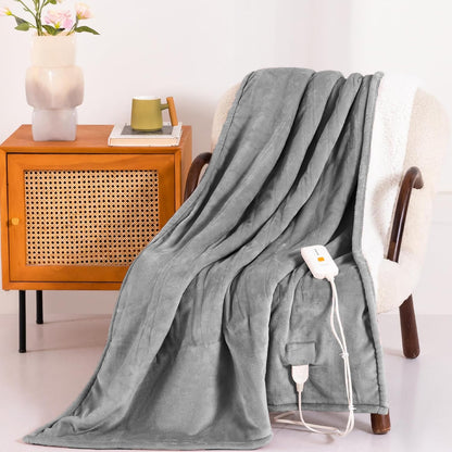 Templewet Heated Blanket Throw 50" x 60",Cute Electric Blanket,Racoon | Timer Settings,Auto Off,Soft Sherpa Heated Throw Blanket,Machine Washable,Fast Heating for Sofa Bed Office Use,Gifts for Mom