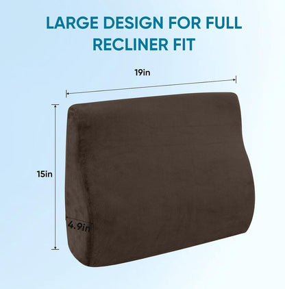 Lumbar Support Pillow for Recliner and Couch, Ergonomic Back Support Pillow | Dual-Layer Memory Foam, Soft Velvet Cover, Lower Back Pain Relief, Back Cushions for Recliner, Sofa & Gaming Chair