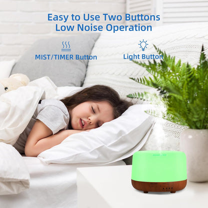 SPLITSKY 300ml Essential Oil Diffuser with Remote and 7-Color LED Light