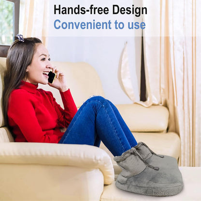 Electric Heated Foot Warmers- Fast-Heating Electric Heating Pad for Foot with 3 Heat Settings,Super-Soft Sherpa-Lined, Machine-Washable, Auto Shut-Off Heated Foot Warmers Under Desk for Men, Women