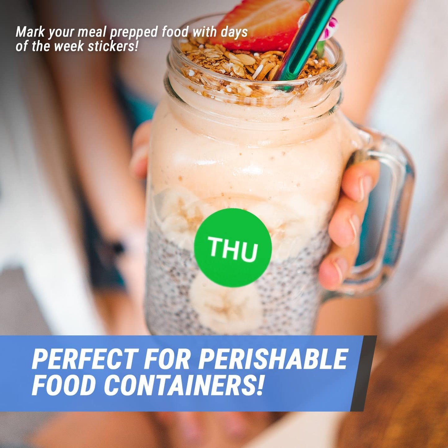 300 Thursday Stickers, 2 inch Round | Days of The Week Labels, Food Safety, Week Rotation, Restaurant Use