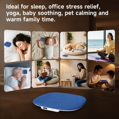 TAZATA Bluetooth Pillow Speaker for Sleeping, Blue | Under Pillow Sleep Speaker, 100 White Noise Sounds (Pink/Brown Noise), Auto-Off Timer, Side Sleeper Friendly