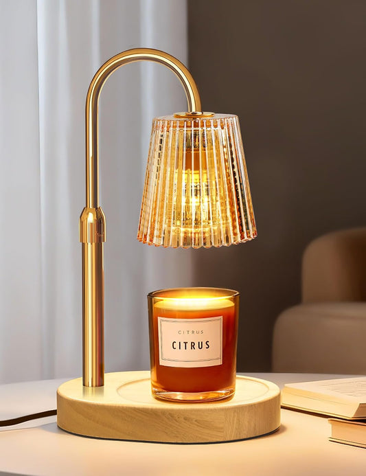 Candle Warmer Lamp with Timer Dimmer, Home Bedroom Decor Gifts for Women | Adjustable Height, Electric Wax Melts Warmer for Jar Candles, Birthday Christmas House Warming Gifts with 2 Bulbs