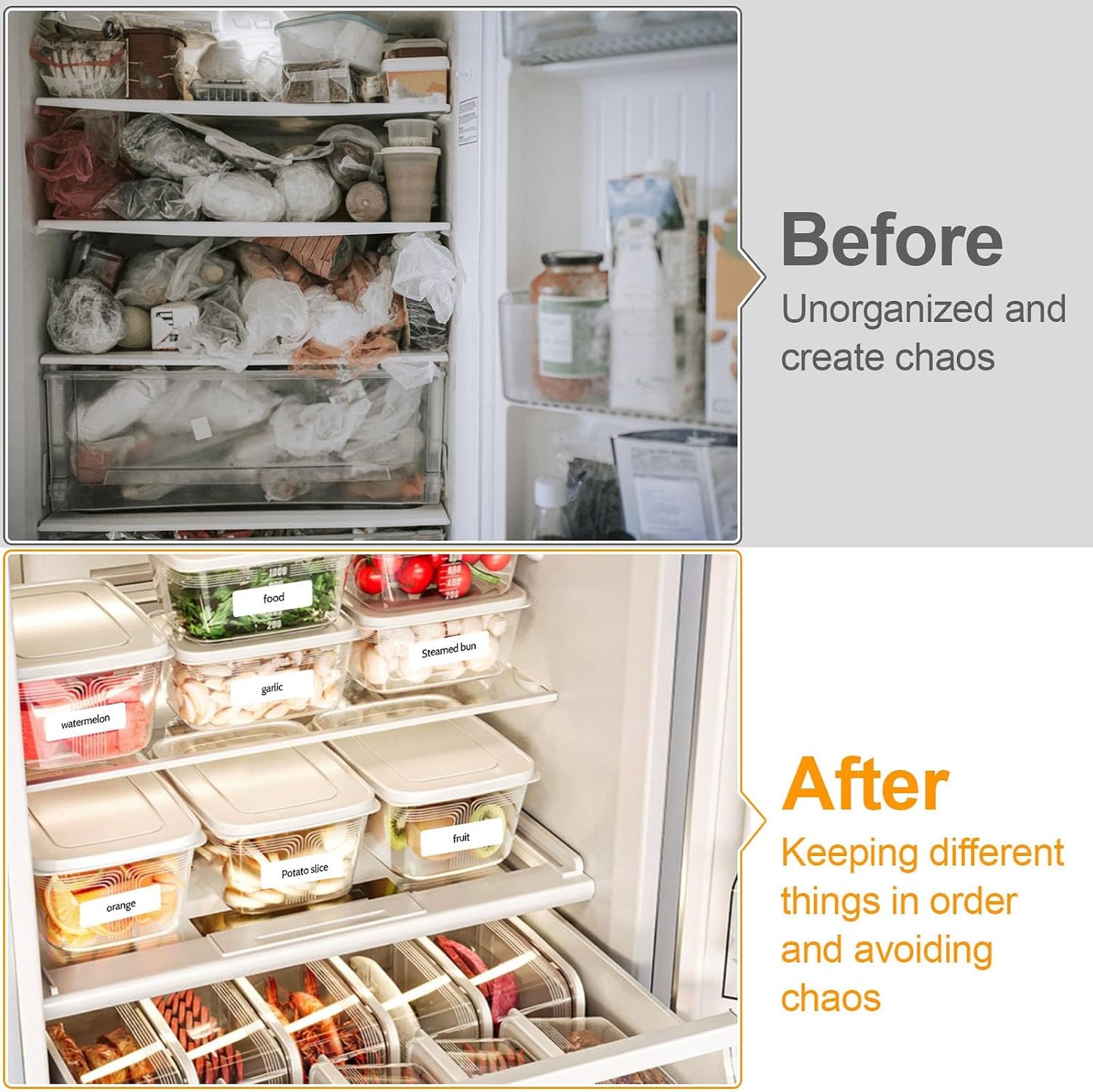 1120 PCS Removable Freezer Labels for Organizing, 1”x3” Frozen Food Labels Stickers, Tear-Resistant No Residue Blank Sticker Labels to Write On, Removable Labels for Food Containers